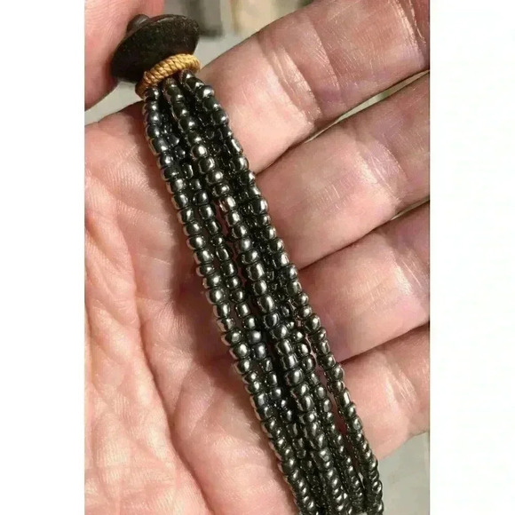 Vintage‎ Antiqued Silver Tone Necklace Retro Boho Chic Multi Strand - Picture 8 of 15